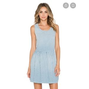 Current/Elliott Blue & White Checkered Dress